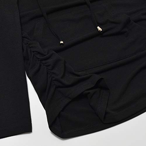 Ginkana Womens Maternity Hoodie Top Sweatshirt Long Sleeve Shirts Pregnancy Tunic Top,Black, Medium #TOP4