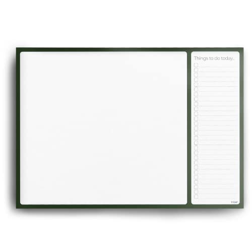 A3 Desk Pad with to Do List - 50 Sheets - 100gsm Premium Paper glued and Mounted on Strong Cardboard Back (Forest Green)