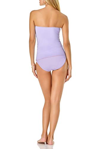 Image of Anne Cole Women's Twist Front Shirred Bandeau Tankini Swim Top