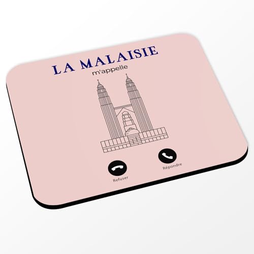 Fabulous Tapis de Souris Rose - La Malaisie m'appelle Asie Voyage Tourisme - (Dimensions 24 x 20 cm)