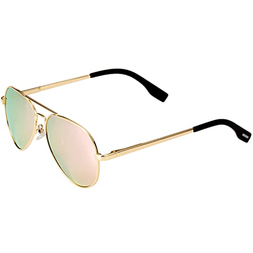 Kursan Polarized Aviator Sunglasses for Women Men Classic Metal Frame Mirrored Lens Sun Glasses 100% UV 400 Protection - 58MM4