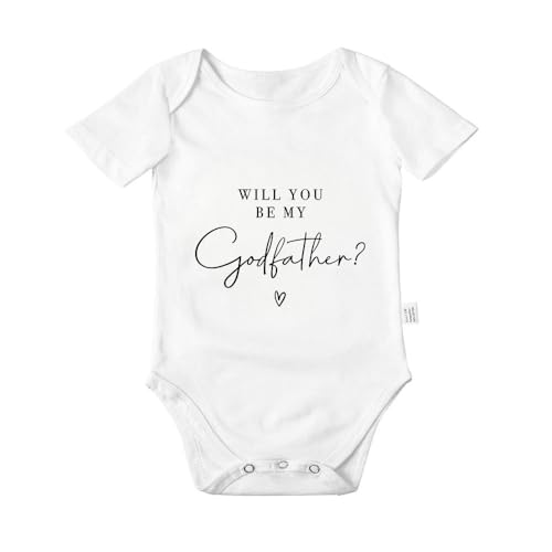 Will You Be My Godfather Bodysuits, Funny Baby Clothes, Boys Girls Infant Cotton Romper Jumpsuit Outfits 0-24 Months