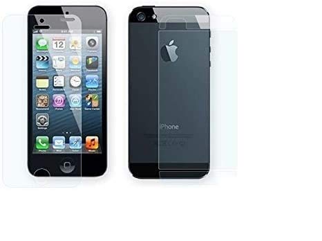 eTECH Collection 5 Pack of Front & Back Combo Anti-Glare & Anti-Fingerprint (Matte) Screen Protectors for Apple iPhone 5 5S 5C AT&T, T-Mobile, Sprint, Verizon - Shipping from USA