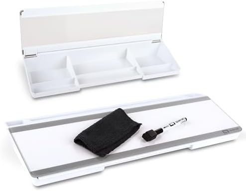 Quartet Glass Dry Erase White Board, Flip-Top Desktop Pad for Not...