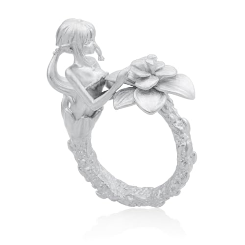 Bague en argent 925 quartz fantôme taille 6 US fait main style fantastique