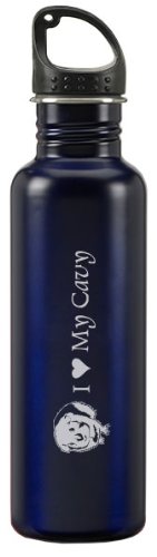 LXG, Inc. 24-Ounce Sport Water Bottle - I Love My Cavy - Blue