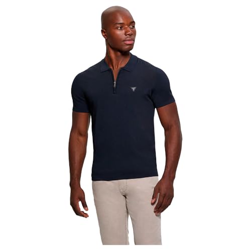 GUESS Men's Dane Tech Short Sleeve Polo Sweater3