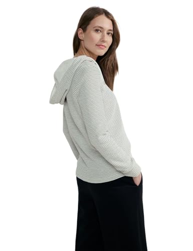 Sweat à Capuche Cecil Stripe Structure Vanilla White XXL vêtement décontracté