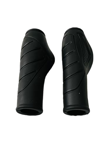 Image of Cycle Handle Grip Set 12.5cm Dual Color Non Toxic Soft Rubber Anti-Slip MTB /City Bicycle Bike Multicolor (Black)