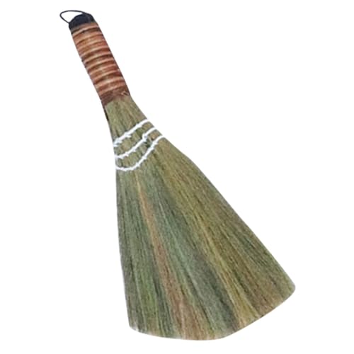 Straw Broom Cleaning Brush Household Dust Brush Small Table Brooms Office Table Dust Brush Short Handle Broom Desk Dust Broom Tabletop Dust Broom Desktop Broom Brush for Desk NAMOARLY
