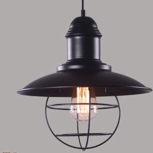 Lámpara colgante E27 Edison en hierro forjado de diseño industrial retro 5