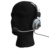gibxiyza Sturdy Flocking Foam Mannequin Head for Home Display Black Durable Head Model with Molded Base for Wigs, Hats, Masks & VR Headsets Black