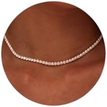 Luxval Tennis Necklace 14K Gold Plated Rhinestone Butterfly Choke...