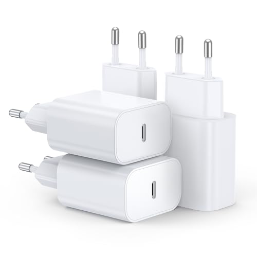 Seadmit 20W Cargador USB C, Enchufe Tipo C Compatible con i Phone 17/16/15/14/13 Plus Pro MAX Mini, i Pad, Air Pods, Galaxy S25/24/23, Cargador i Phone Carga Rapida, Samsung Carga Rapida(4 Pack)