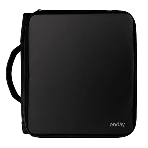 3 Ring Zipper Binder, 2 Inch Binder with Zipper, 880 Sheet Capacity 5 Pockets Expanding File Folder, Zip Binder with Durable Handle, Multiple Pockets School Binder Organizer, Black - by Enday