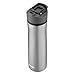 Contigo Cortland Chill 2.0 Vacuum-Insulated Stainless Steel Water Bottle, Spill-Proof Sip Technology, Interchangeable Lid, 24oz, Steel/Licorice, Perfect for Fitness Travel Everyday Use