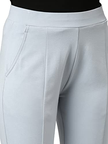 Image of GO COLORS Viscose Stretch Blend Ponte Pants Full Length for Women| Breathable, Mid Rise