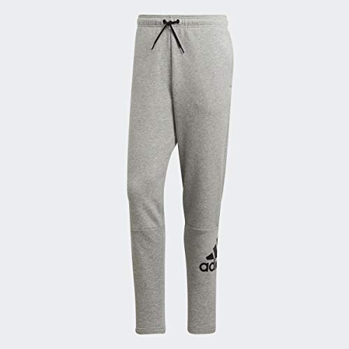 adidas Men's Must Have Badge of Sport Fleece Pant, Medium Grey Heather/Black, XXL