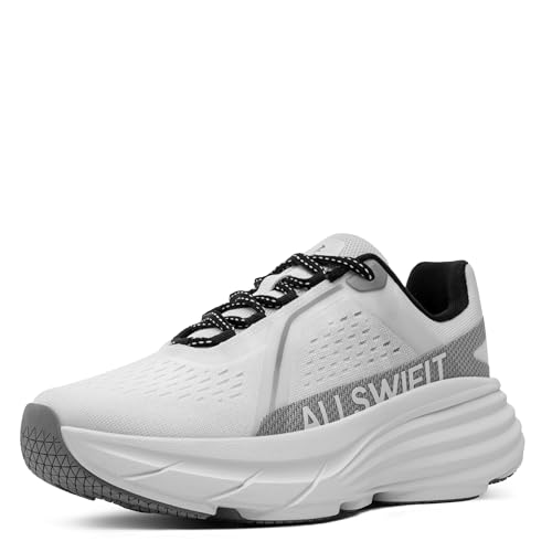 ALLSWIFIT Women's Cushion Lightweight Walking Running Shoes Tennis Non-Slip Comfortable Jogging Workout Gym Athletic Breathable ActiveAiry Fashion Sneakers,Size 7,White,AWUMRS2513