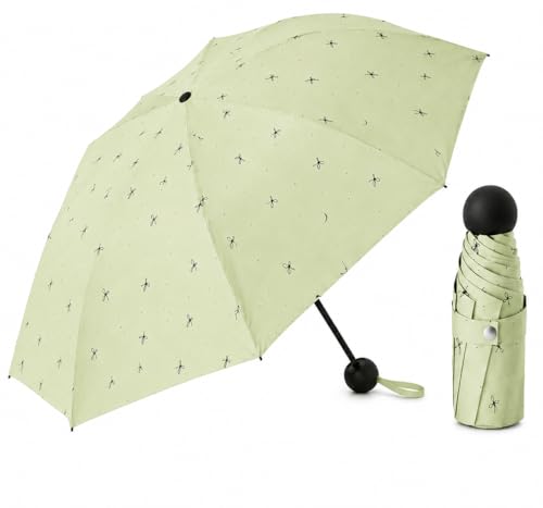 Image of Owme UV Umbrella for Women, Mini Folding Portable 2-Fold Umbrellas | Manually Open & Close for Rain and Sun Protection, Anti-Slip Handle | Windproof Umbrlla | Chata for Rain for Men -