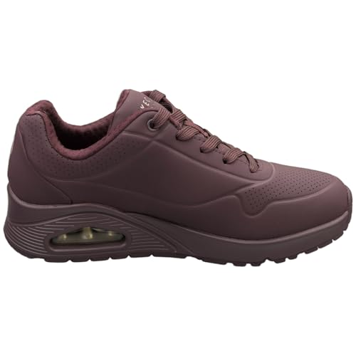 Skechers Femme Uno Stand on Air, Burgundy Duraleather Mesh, 40 EU