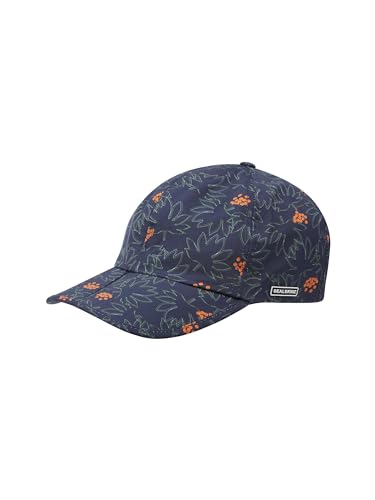 SEALSKINZ Unisex Houghton Waterproof Weather Foldable Peak Leaf Printed Cap Baseballkappe, Navy, Einheitsgröße EU