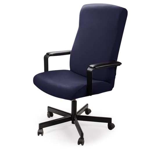 Funda de Silla de Oficina Modernas Estilo Simplista Cubiertas de la Silla de la computadora de Oficina Cubierta de la Silla Oficina removible (no Incluye Sillas) (M, Negro)