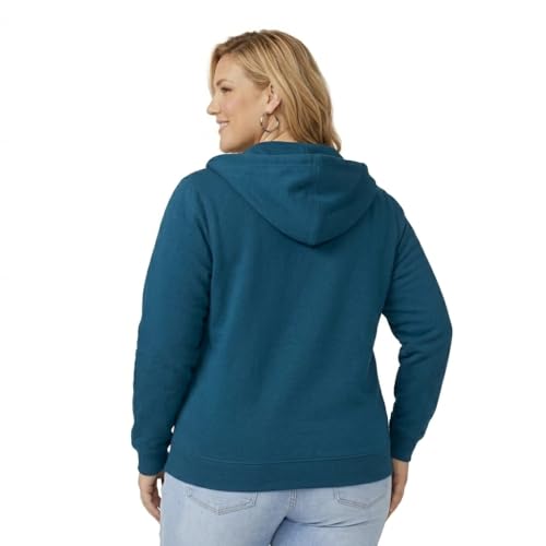 Image of HOODLIFE True-Fit Women's Plus Size Zip-Up Hoodie Jacket - Soft Cotton Fleece Sweatshirt with Hood, Full Zipper, Pockets - Casual Everyday Winter Wear