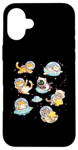 Cats In Space Funny Kitten Astronaut Space Men Women Kids �X�}�z�P�[�X iPhone 16 Plus �p