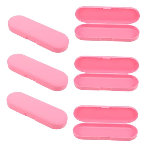 BATHVEVE 6piezas Estuche De Plástico Cajas De Almacenamiento Tapa Para Raspador De Lengua y Herramientas Organizador De Viaje Compacto