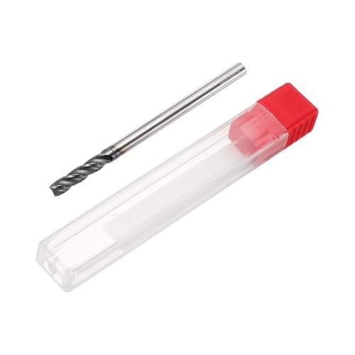 Image of HARFINGTON Carbide Square Nose End Mill Bit 1 /4 inch Cut Dia 4 Flutes TiAlN Coated Milling Cutter for Hardened Steel Metal (1 /4 inch Shank 1 inch Cut Length 4 inch Long 30 Degree Helix)