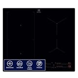 Electrolux Piano Cottura Induzione da Incasso, KIS62453I, 60 cm, Serie 700, 4 Fuochi, Zona Combinata Flessibile, Funzione Hob2Hood, SenseBoil, Comandi Slider Touch, Funzione Sicurezza Bambino