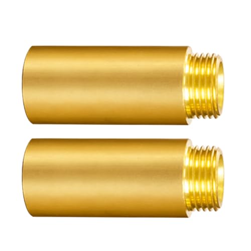 Extensión de grifo de latón de 1/2 pulgadas, 2 unidades, latón de 1/2 pulgadas, resistente a la corrosión, para conexión de sistema de calefacción