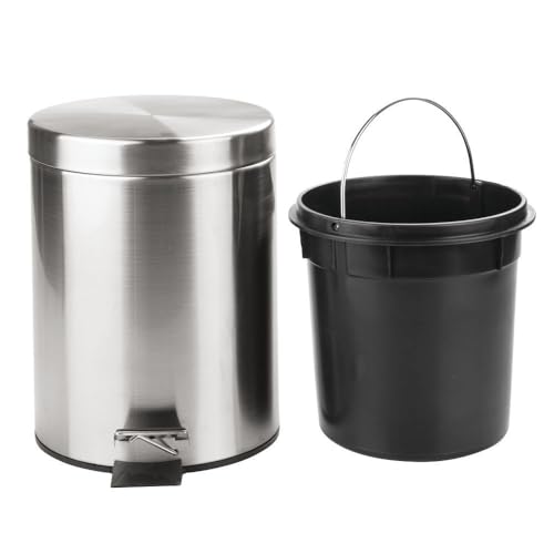 Caneca de basura pequeña de acero inoxidable 1.85 gal miniatura 4
