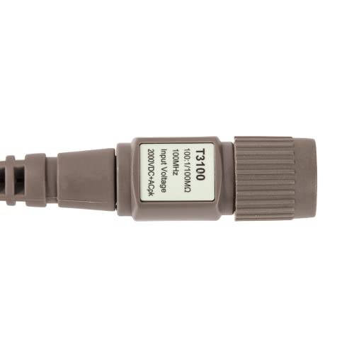 Image of T3100 High Voltage Probe 100MHz DC Bandwidth 1:100 Attenuation Probe Peak AC Max Working Input Voltage Works with Oscilloscope