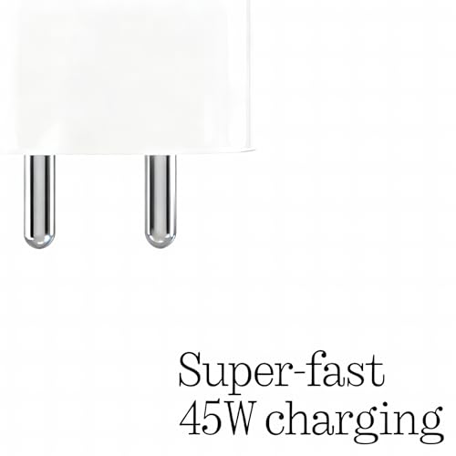 Image of Original Nothing 45W Pps Type-C Rapidly Charging Charger Adapter for Nothing Phone 3 /3A /3A Pro /2 /2A /2A Plus /2A Special Edition /1 /CMF Phone 2 Pro & Other 45 Watt USB C Supporting Devices-White