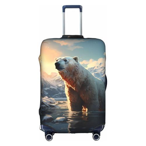 Polar bear in winter Small Luggage Suitcase Cover.The cover does not include the suitcase itself