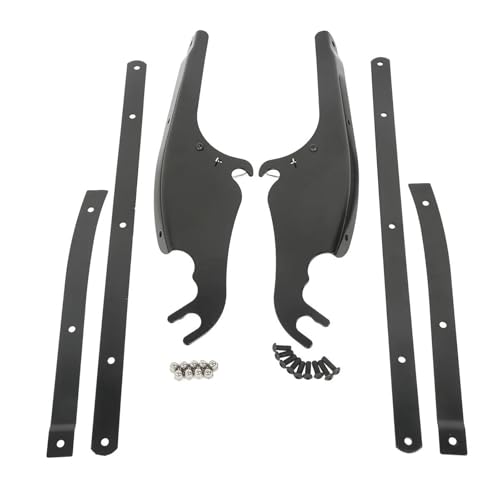 Déflecteur pare-brise moto anti-vent pour Softail Fat Boy et Deluxe 2005-2017 avec support noir