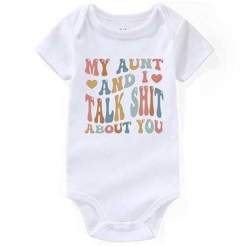 My Aunt and i Talk about you Baby Clothes boy Aunties Bestie auntie sayings Baby girl Clothes Baby Bodysuits