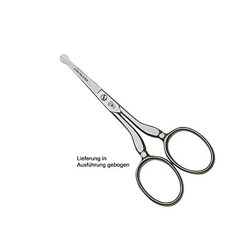 Dovo Stainless Nose Hair Scissors, 3.5", Curved Blades, Made in