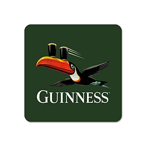 Guinness GD07 Coaster - Soucoupe de verre - Vert toucan - Dublin - Irlande 10 x 10 cm