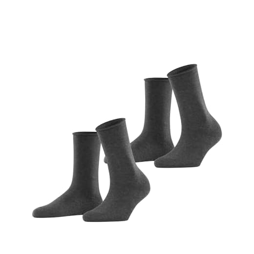 ESPRIT Damen Basic PURE 2-Pack W SO Hausschuh-Socken, Blickdicht, Grau (Anthracite Melange 3080), 39-42 (2er Pack)