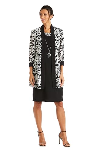 R&M Richards Womens 2PC Printed Two Piece Dress