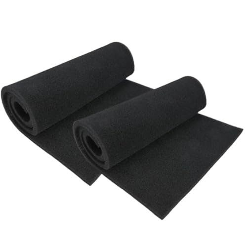 Schwammfilter für Klimaanlage Ersatzfilter 50cm x 50cm Dicke 3mm/5mm Aktivkohle für effiziente Luftzirkulation (Schwarz, 5mm)
