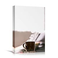 Canvas Wall Art Tea Coffee Drinks Farmhouse/Country Kitchen Multicolor Photography Relax/Calm - 12x18 inches