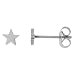 Tiny Stainless Steel Star Stud Earrings, 3/16 inch