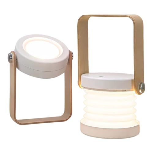 【急上昇人気!】FLYGWIN 1個セット USB充電式 調光調色 ナイトライト|ベッドサイドランプ/キャンプランタン兼用|最大43時間使用|タッチ式折りたたみ設計|停電対策/防災/授乳/夜釣り対応|3000mAh大容量Type-C充電|防水防滴仕様|北欧