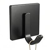 Wall Hooks, No-Drill Adhesive Wall Mount for Bathroom Kitchen Entryway, Single Piece Hanging Solution for Towels Keys Bags, Easy Peel and Stick Install