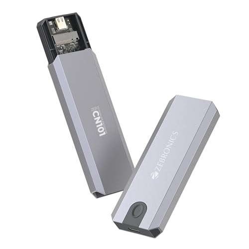 Image of Zebronics M.2 NVMe Enclosure, PCIe 3.0, Max. 8TB Storage, Upto 10Gbps Transfer Speed, Supports 2230 /2242 /2260 /2280, Type-C 3.2 Gen2 Connector, Windows, Mac, Linux Support, Aluminum Case (CN101)
