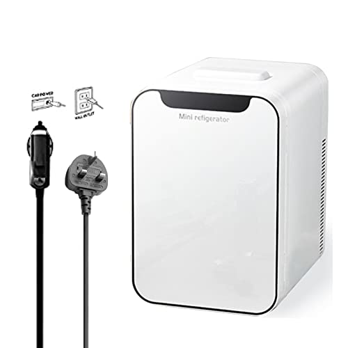 20L Mini Fridge, 24-Can Travel Refrigerator, Home Skincare Refrigerator, Tempered Glass Panel, AC/DC12V Portable Thermoelectric Cooler and Warmer for Office, Food, Drinks, Skincare, Breast Milk, Car